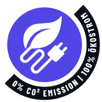 Badge "100% Ökostrom"